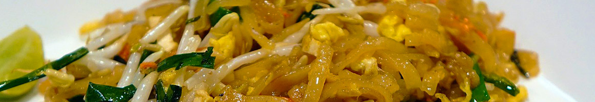 Eating Thai at Drunken Noodles Taste Of Thai restaurant in St. Louis, MO.